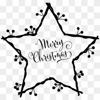 Merry Christmas In Star Clipart