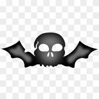 Bat Skull Vampire Png Image - Bat Wings With Skull Clipart