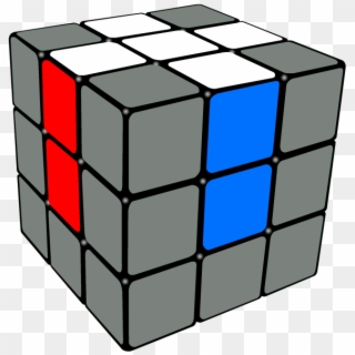 White Cross On The Rubix &nbsp - White Cross Rubik's Cube Clipart