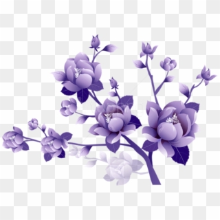 Free Png Download Painted Transparent Large Purple - Flower Clipart Transparent Background
