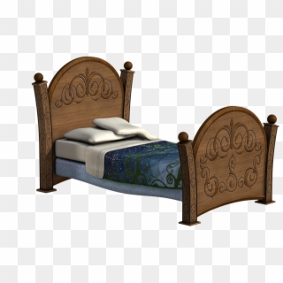 Bed, Pillow, Zudeck, Wooden Bed, Rest, Sleep - Bed Clipart
