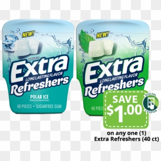 Extra Freshers Chewing Gum Packages - Extra Gum Clipart