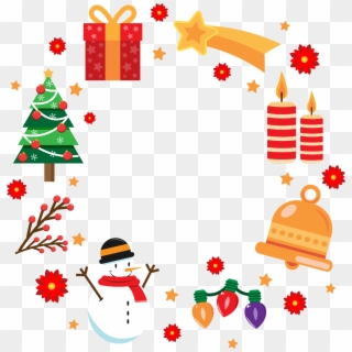 #christmas #snowman #christmastree #gift #star #christmaslights - Cute Christmas Border Png Clipart