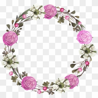 Floral Design Wreath Rose Clip Art - Rose - Png Download