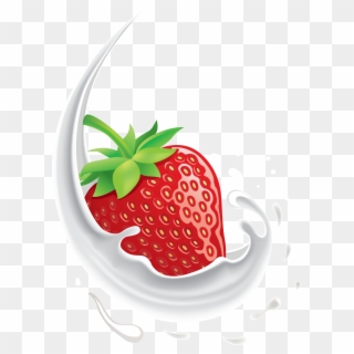 Milk Clipart Flavored Milk - Strawberry Yogurt Logo Design - Png Download