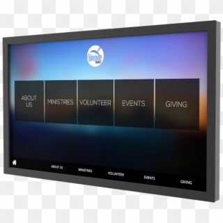 Interactive Touchscreen Software For Churches House - Led-backlit Lcd Display Clipart