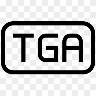 Tga File Type Symbol Of Rounded Rectangle Stroke Comments - English Language Icon Png Clipart