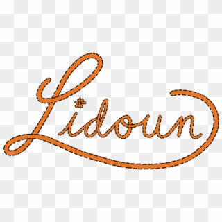 Lidoun Full Orange Logo Stitches - Calligraphy Clipart
