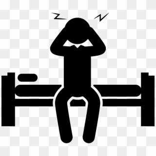 Sleepy Man Sitting On His Bed Svg Png Icon Free Download - Wake Up Clipart Black Transparent Png