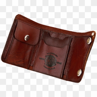 Open Wallet Png - Men's Tri Fold Chain Wallet Antique Brown Clipart