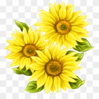 Sunflowers Png Painted - Watercolor Sunflower Png Clipart