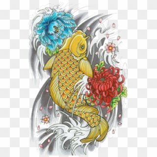 Download By Size - Koi Fish Tattoo Png Clipart