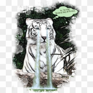 Bleed Area May Not Be Visible - Sad White Tiger Clipart