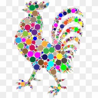 This Free Icons Png Design Of Prismatic Rooster Circles - Rooster Clipart
