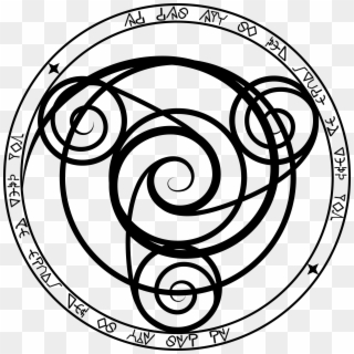 Spirit Runes Circle Symbol, Magic Circle, Alchemy Symbols, - Spiral Clipart