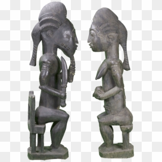 These Male And Female Statues Were Hand Carved Out - Transparent African Statues Clipart