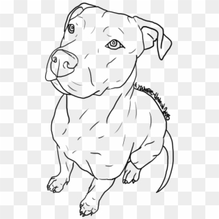 Drawn Pitbull Body - Drawings Easy To Trace Clipart