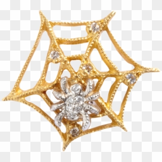 Cathy Waterman Diamond Spiderweb Stud Earrings - Spider Web Clipart