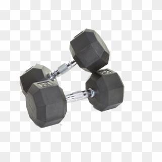 Pair Rubber Dumbbell Weights, Flat 8-sided Head By - Dumbbells Clipart