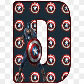 De Alfabeto Decorativo Captain America Birthday, - Alfabeto Capitão America Para Imprimir Clipart
