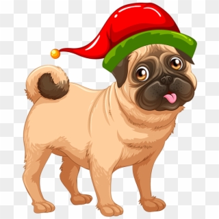 Bleed Area May Not Be Visible - Cartoon Pug Transparent Background Clipart