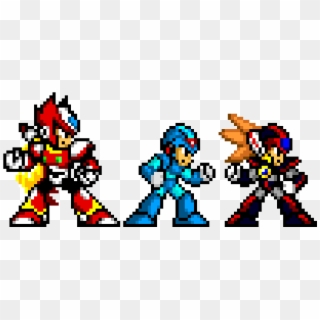Megaman X Protagonists - Megaman X Pixel Art Clipart