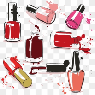 Clipart Black And White Library Polish Transprent Png - Dessin Vernis A Ongle Transparent Png