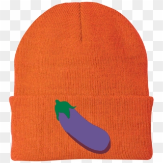 Eggplant Emoji One Size Fits Most Knit Cap - Beanie Clipart