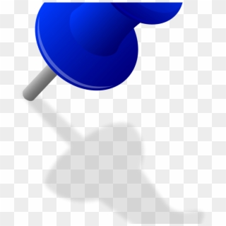 Blue Thumbtack In Wall Free Clip Art - Png Download
