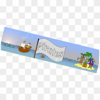 Pirate Banner Png - Cartoon Clipart