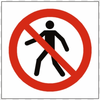 No Thoroughfare Symbol Label - No Access For Unauthorised Persons Clipart