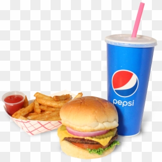 Burgers, Hot Dogs & Fries Available At Lee's Summit - Burger Fries And Pepsi Clipart