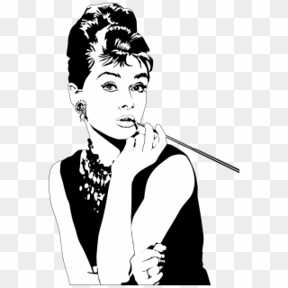Tears Vector Pop Art Girl - Audrey Hepburn Clipart