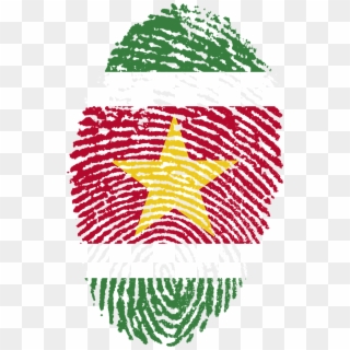 Suriname Flag Fingerprint Png Image - Bangladesh Map In Fingerprint Clipart