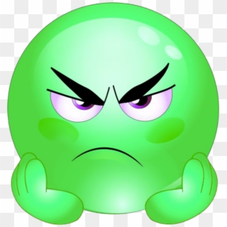 #mq #green #angry #emoji #emojis - Mad Clipart - Png Download