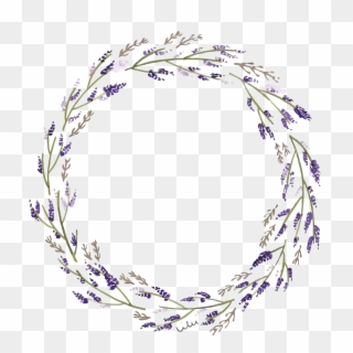 Vector Wallpaper Lavender - Lavender Wreath Clipart - Png Download