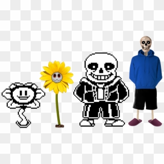 I Attempted To Make Realistic Versions Of Flowey And - Transparent Background Sans Png Clipart