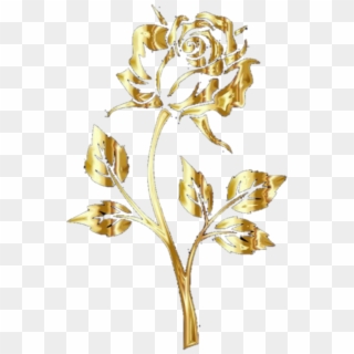 Gold Accent Png - Gold Flowers Transparent Background Clipart