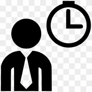 Picture Freeuse Stock Executive Man Time Png Icon Free - Person With Clock Icon Clipart