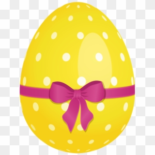 Easter Eggs Dotted Yellow Png - Transparent Easter Egg Png Clipart