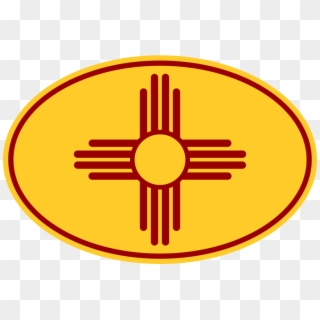 Zia Symbol Oval Decal - New Mexico Zia Symbol Clipart