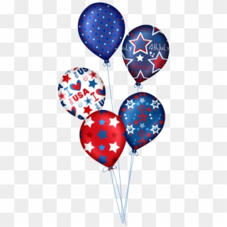 Happy 4 De Julho Patriotic Background, Cute Clipart, - 4th Of July Balloons Clipart - Png Download