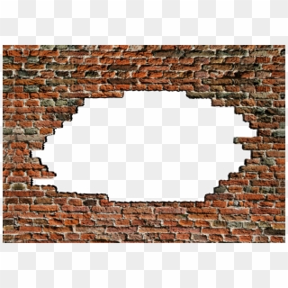 Brick Wall Hole 1 - Wall With A Hole Clipart