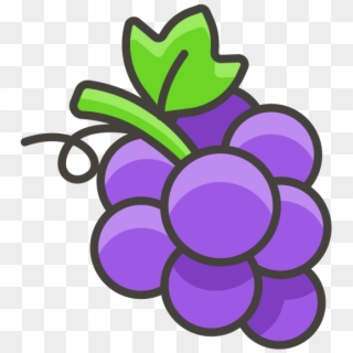 Grapes Emoji Icon - Anggur Vector Clipart