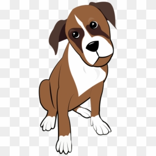 4 Boxer Puppy - Dog Catches Something Clipart