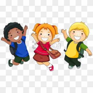 Free Png School Kids Clip Art Png Png Image With Transparent - Happy Children Cartoon