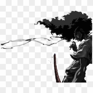 Afro Samurai Render Photo - Black And White Anime Characters Clipart