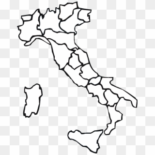 Italia Regioni Blank - Empty Map Of Italy Clipart