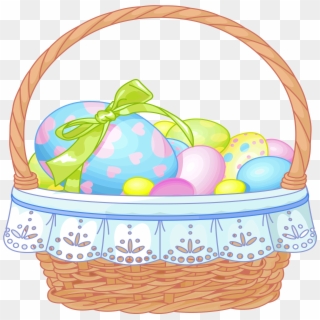 Easter Basket Bunny Png Transparent Easter Basket Bunny - Easter Eggs Transparent Background Clipart