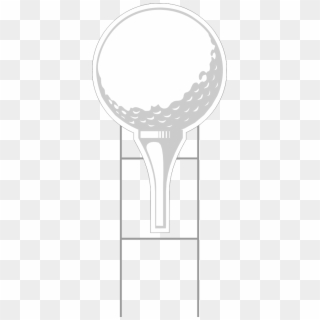 Svg Transparent Download Golf Ball On Tee Clipart - Golf Ball Yard Sign - Png Download